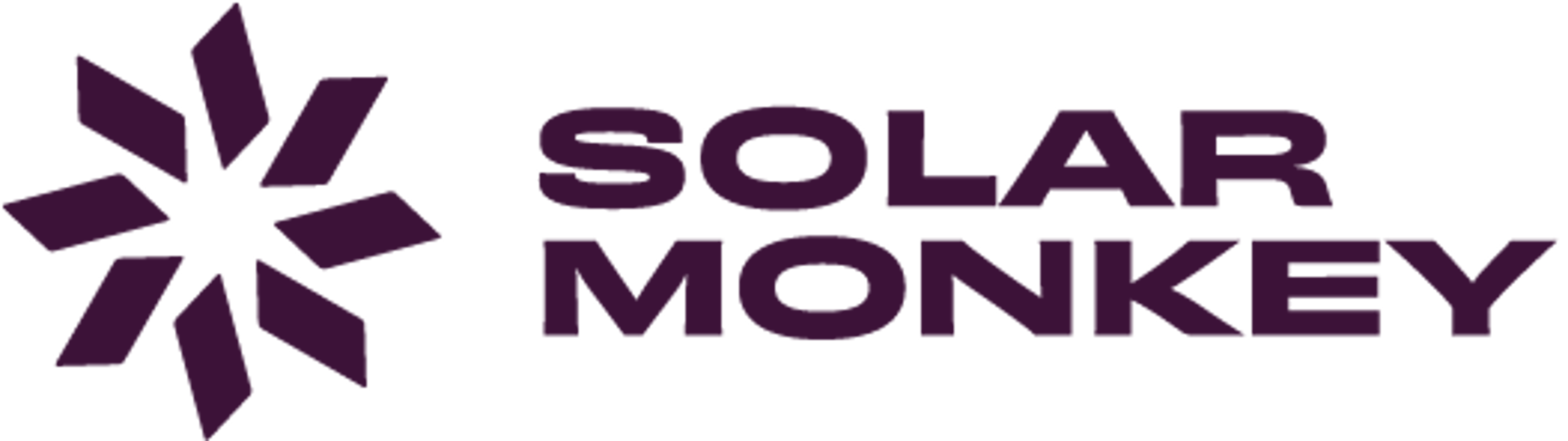Logo von Solar Monkey: lila Sternform und Text „SOLAR MONKEY“ auf grünem Hintergrund.